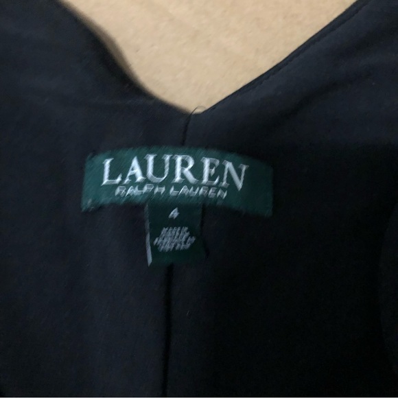 Lauren Ralph Lauren Velvet Chevron Jersey Dress SZ 4 - Picture 9 of 9